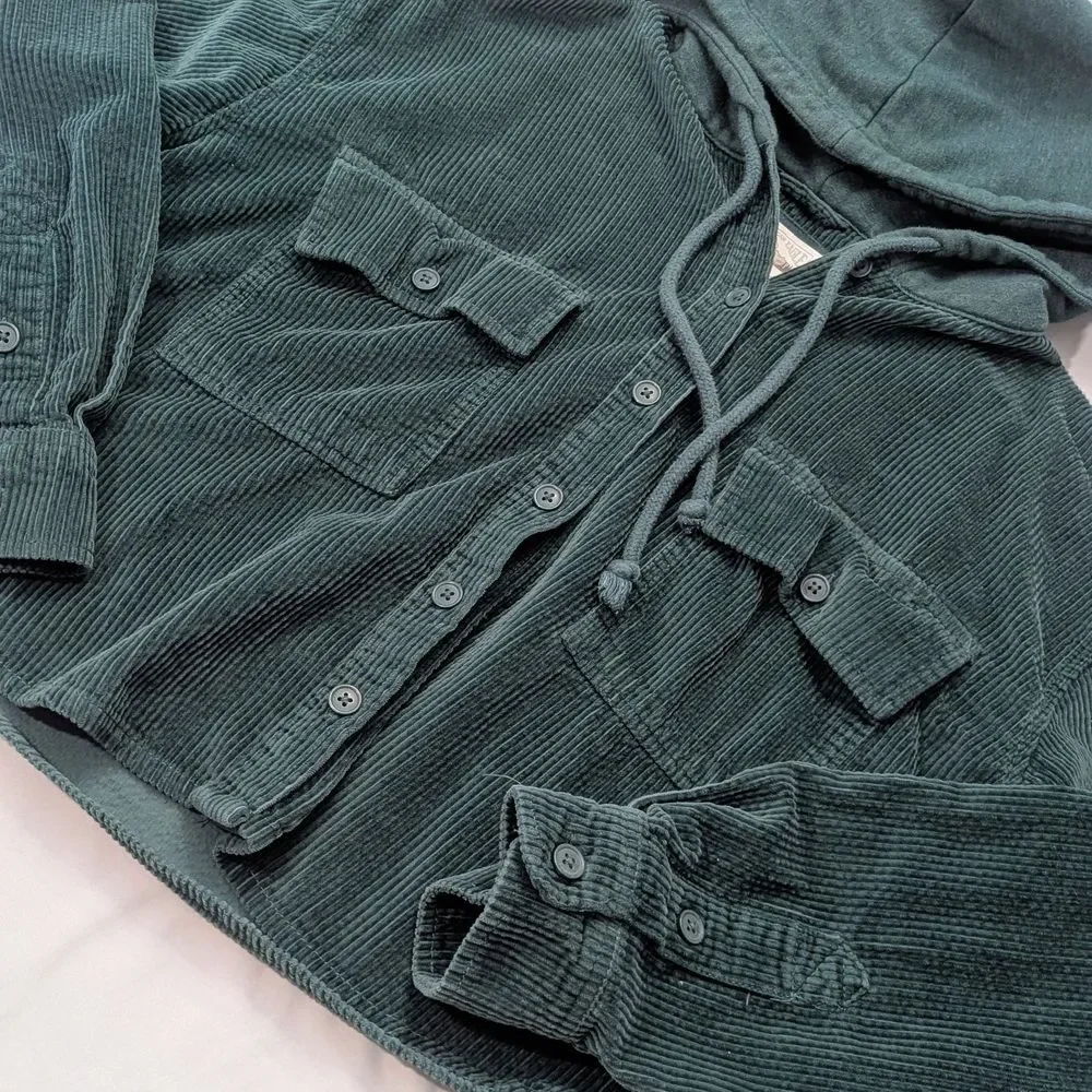 American Eagle Outfitters Teal Corduroy Jacket - Picture 1 of 4